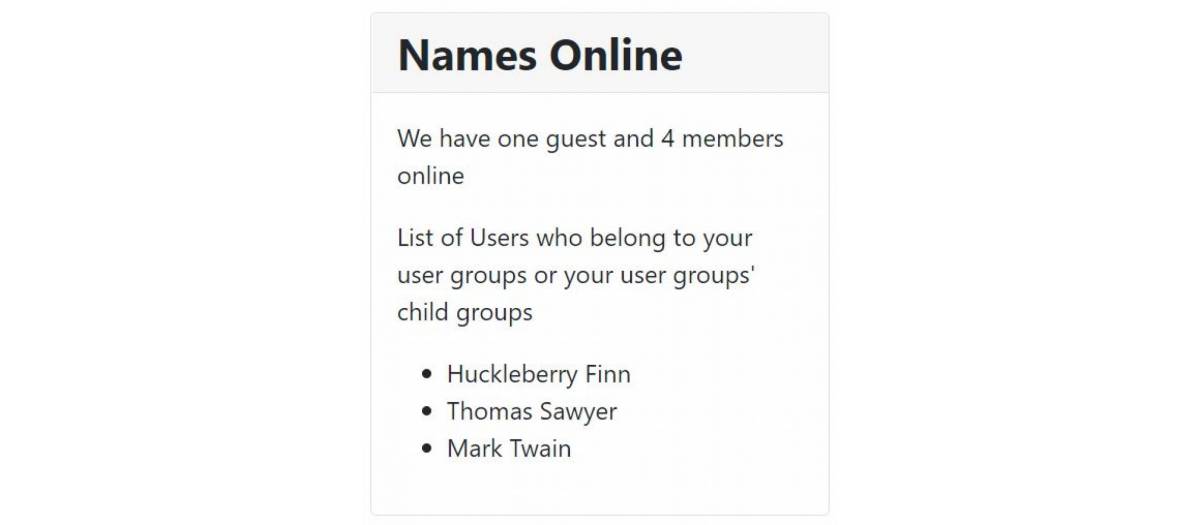 آمار کاربران آنلاین و عضو گروه کاربری