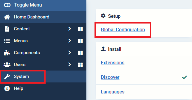 تنظیمات SMTP جی میل در جوملا 4